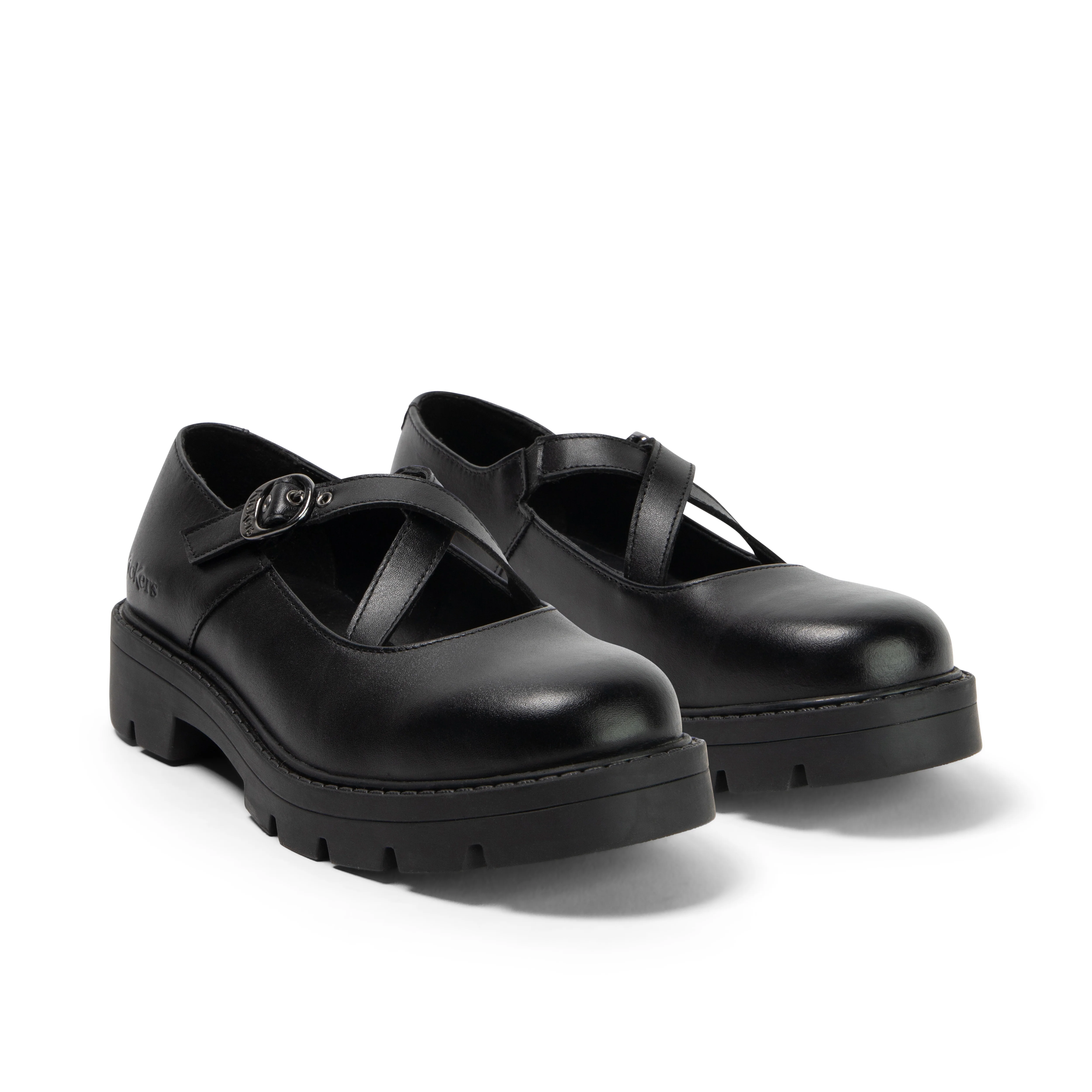 Youth Womens Kori MJ Cross High shine leather Black - Image 3
