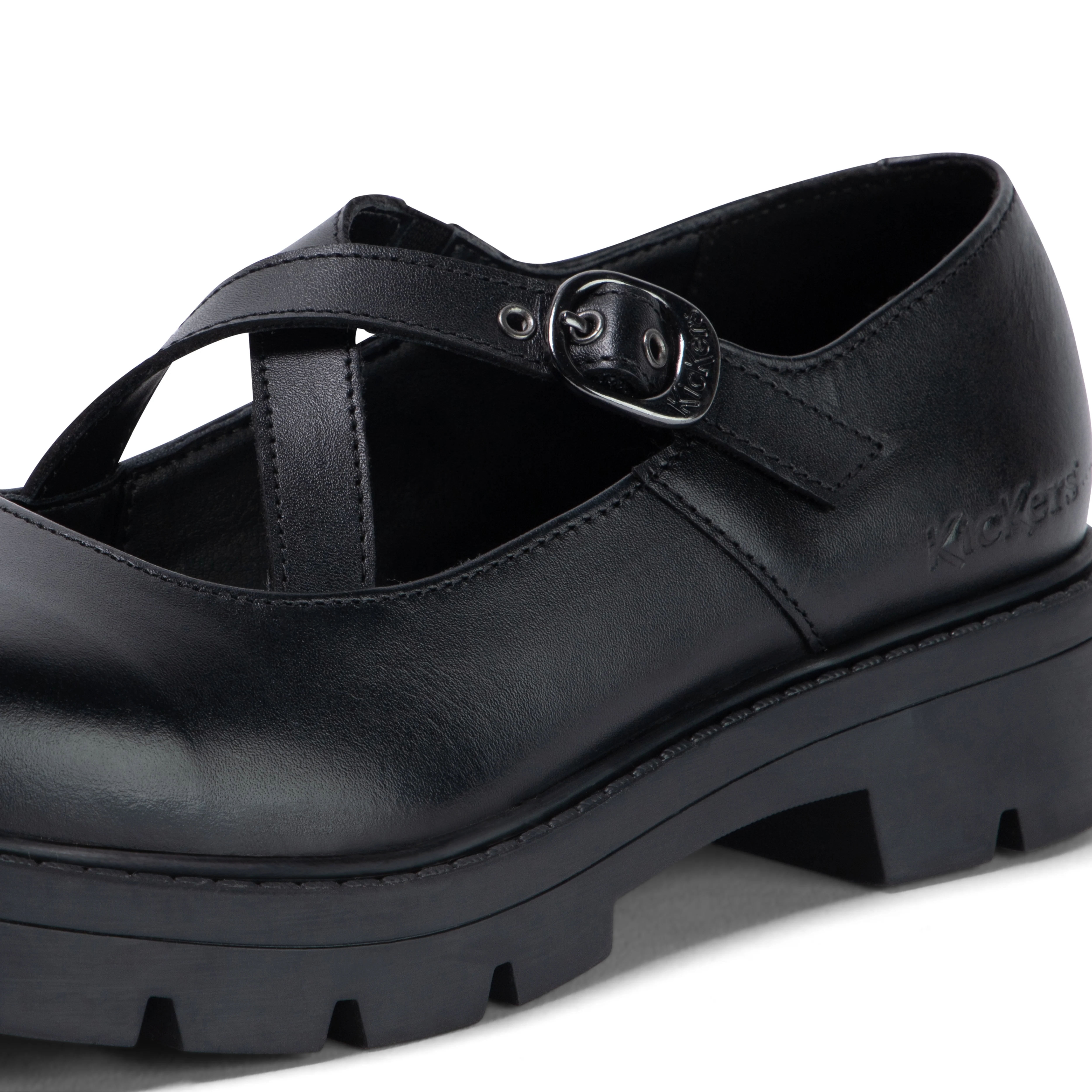 Youth Womens Kori MJ Cross High shine leather Black - Image 6