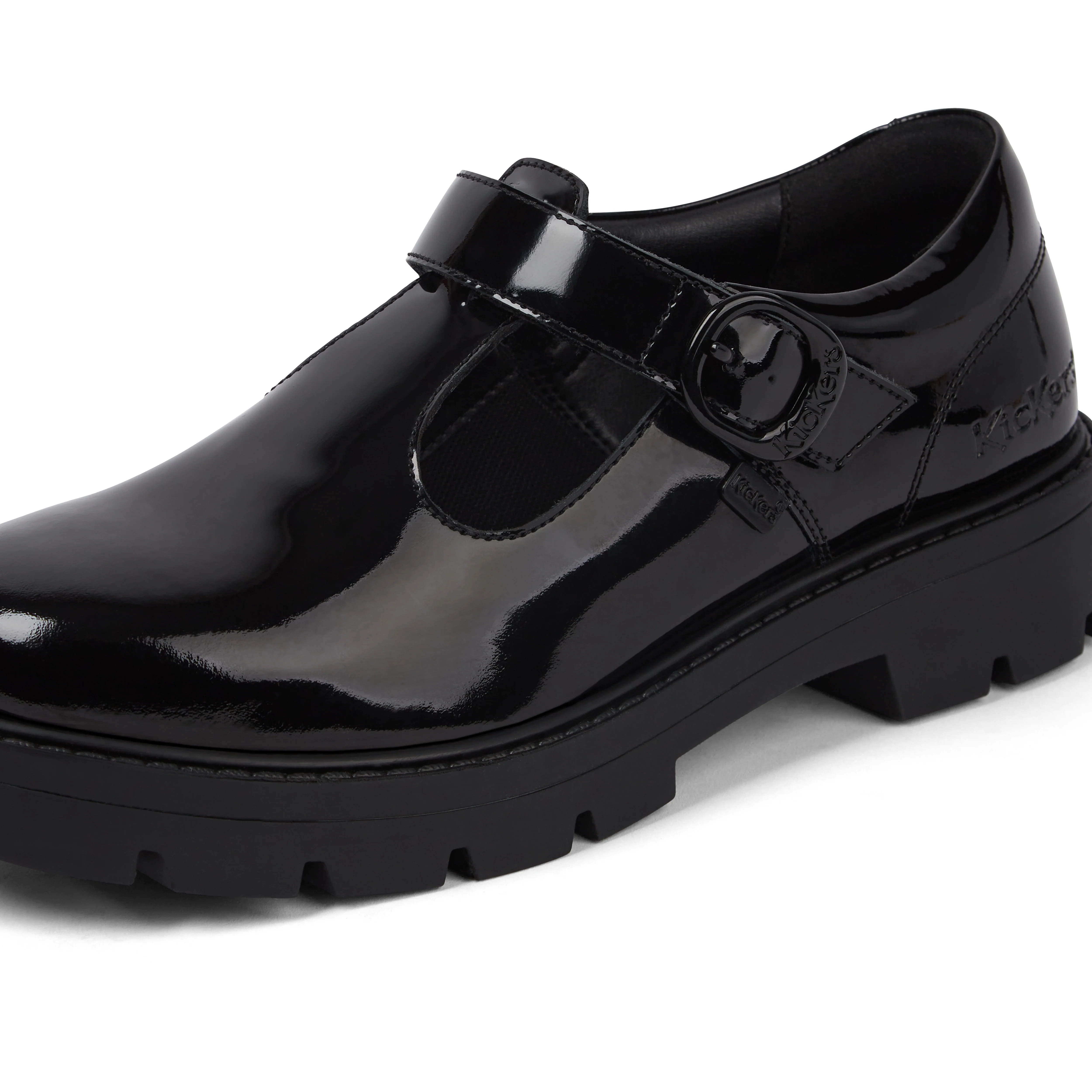 Youth Womens Kori Tbar Patent Leather Black - Image 6