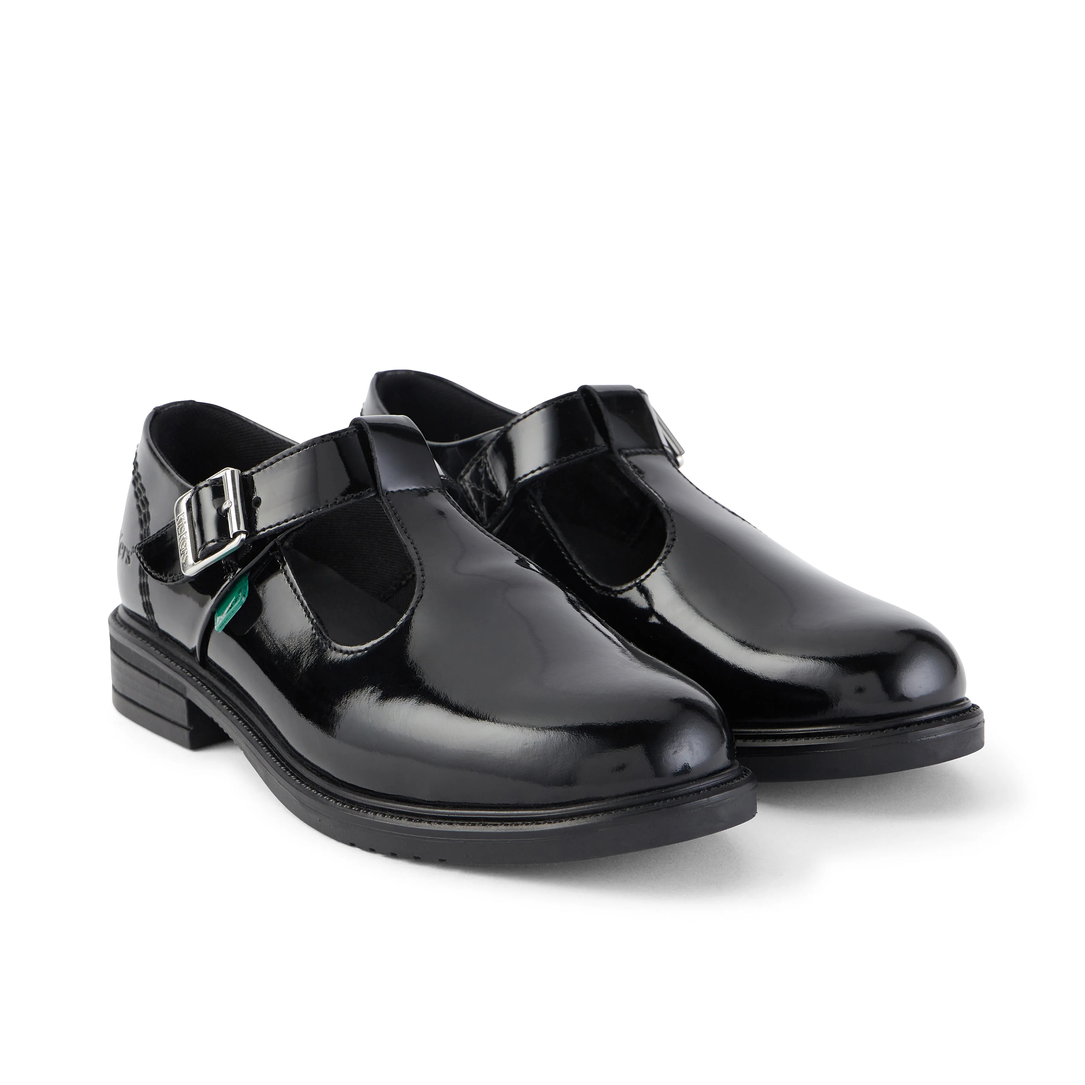 Youth Womens Lach T-Bar Leather Black - Image 3