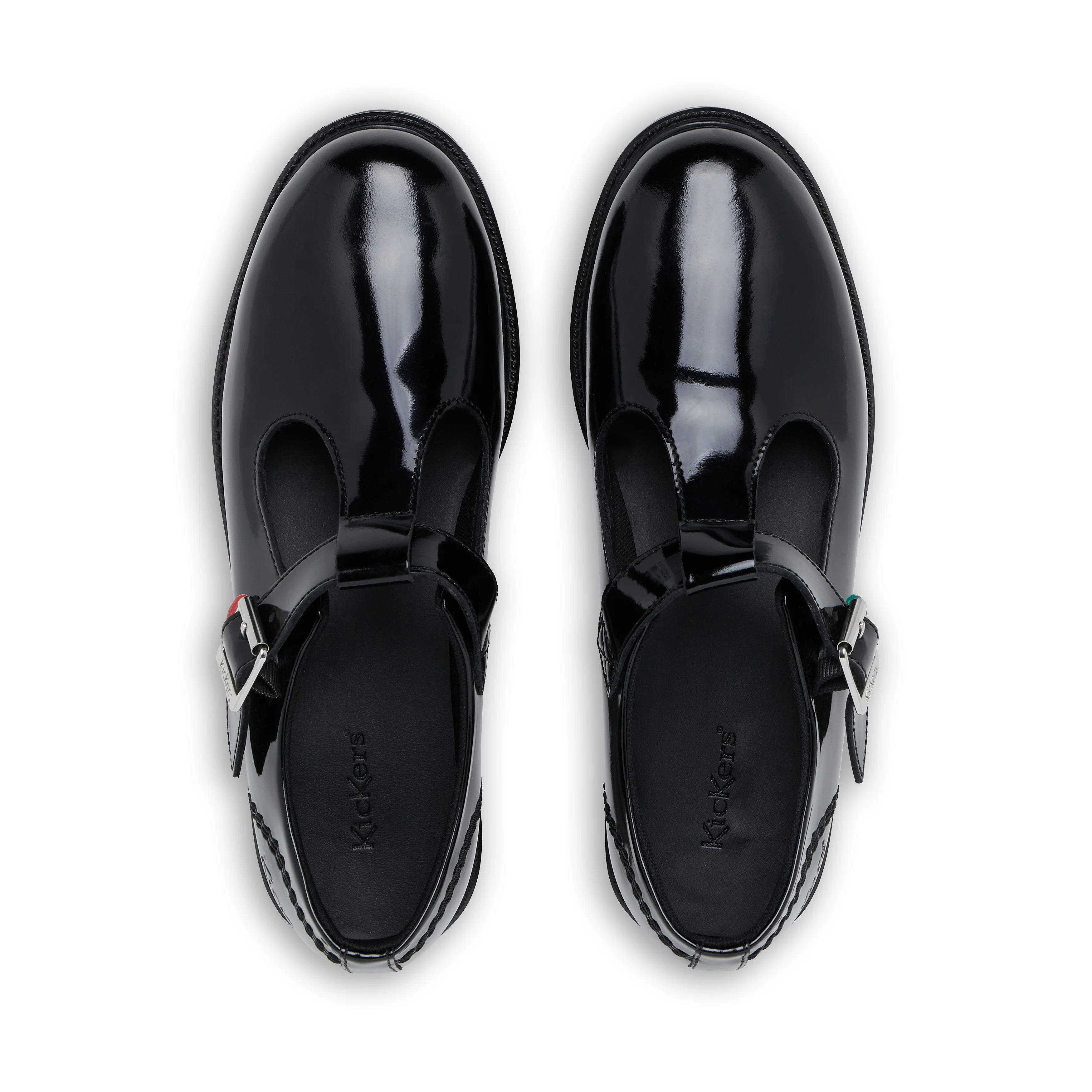 Youth Womens Lach T-Bar Leather Black - Image 4