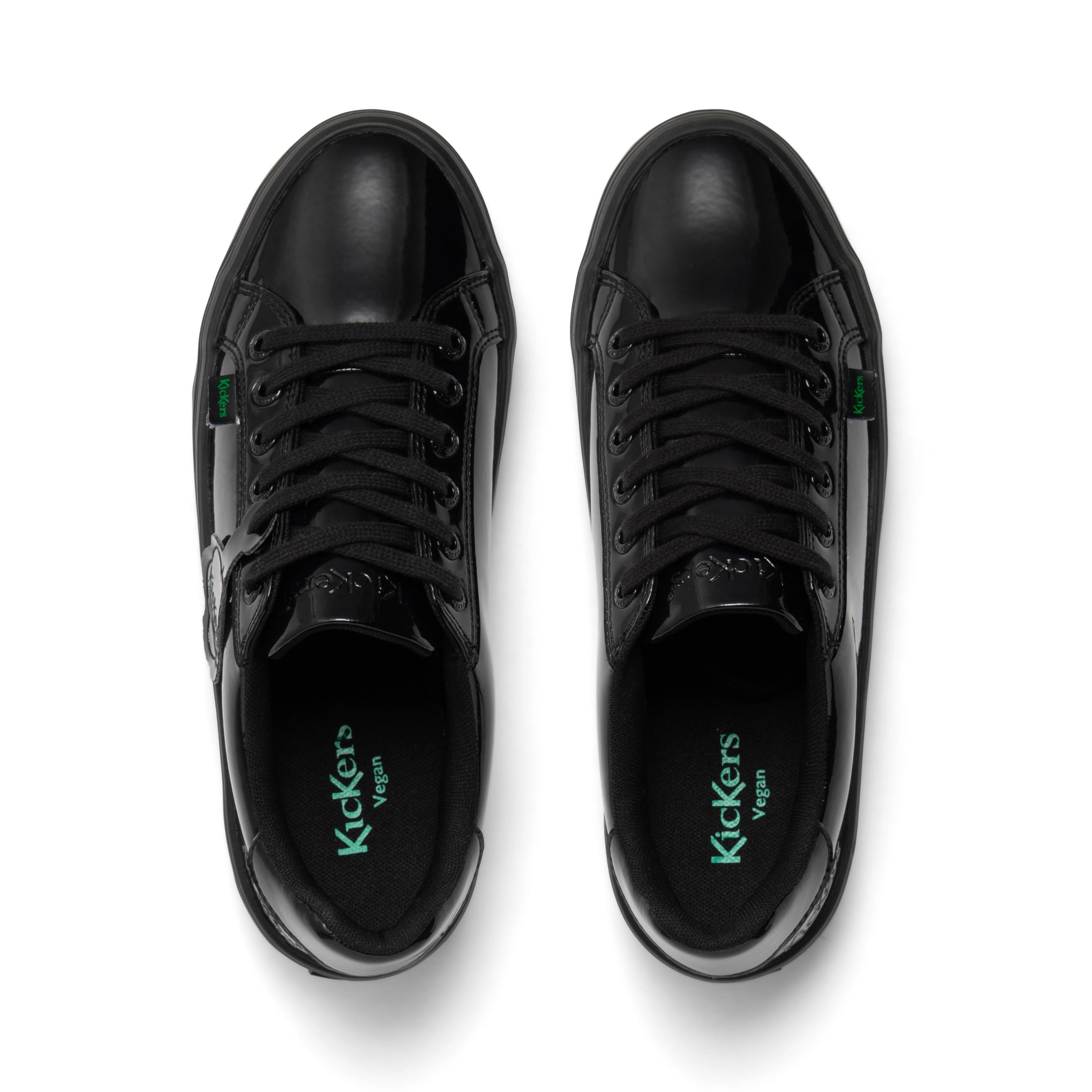 Youth Womens Tovni stack Leather Alternative Patent Leather Black - Image 4