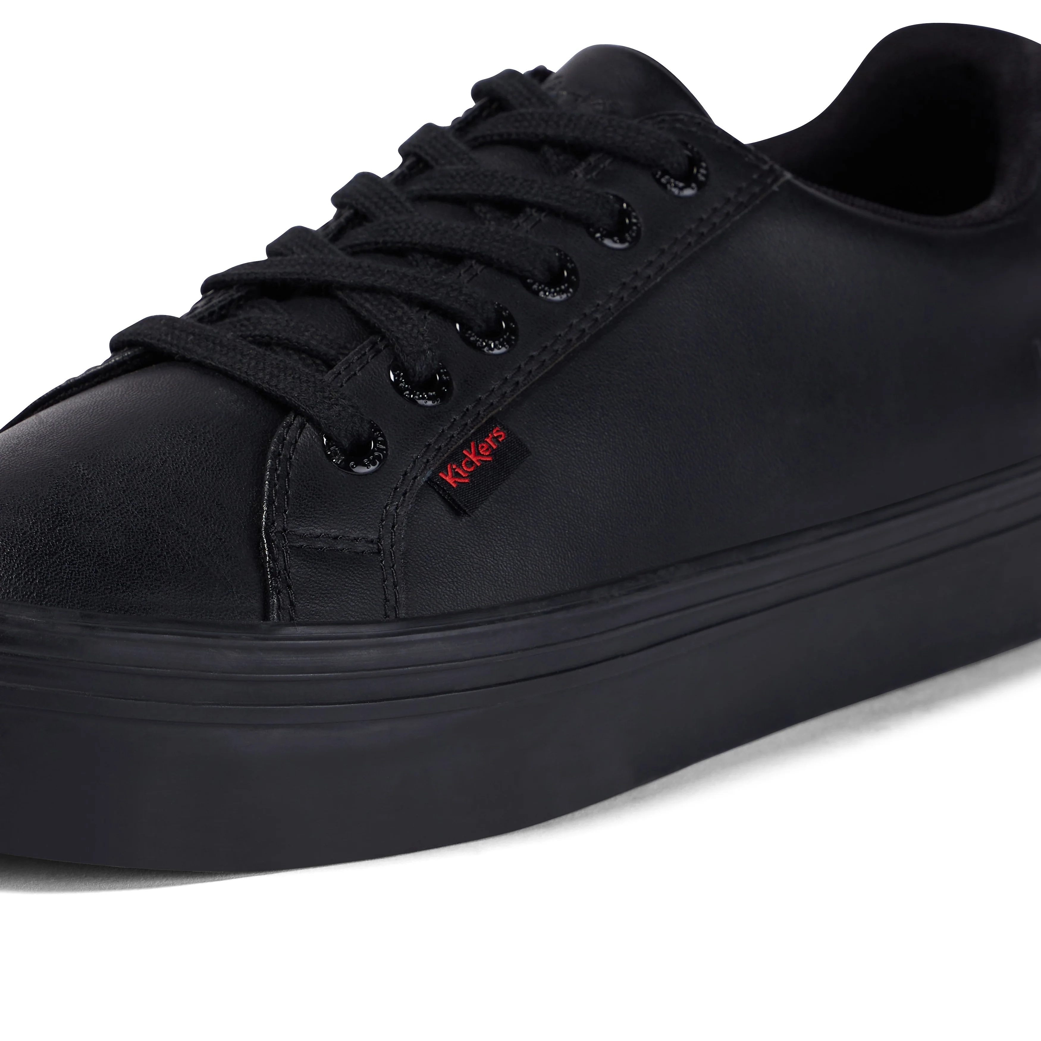 Youth Womens Tovni Stack Leather Black - Image 6