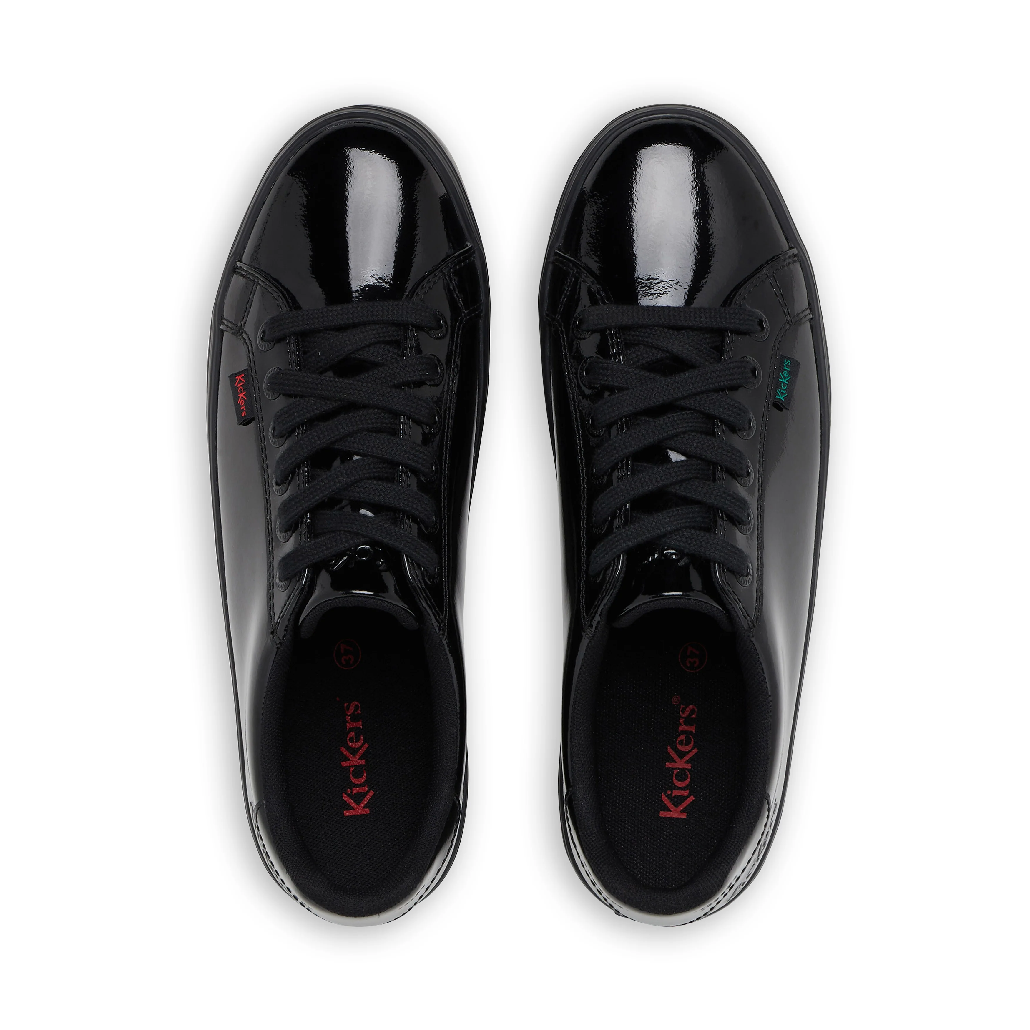 Youth Womens Tovni Stack Patent Leather Black - Image 4